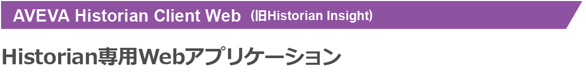 Historian専用Webアプリケーション AVEVA Historian Client Web (旧Historian Insight)