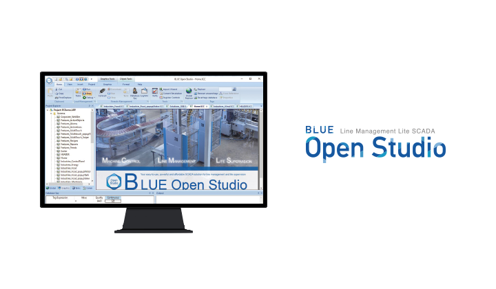 ラインマネジメント Lite SCADA/HMIソフトウェア BLUE Open Studio