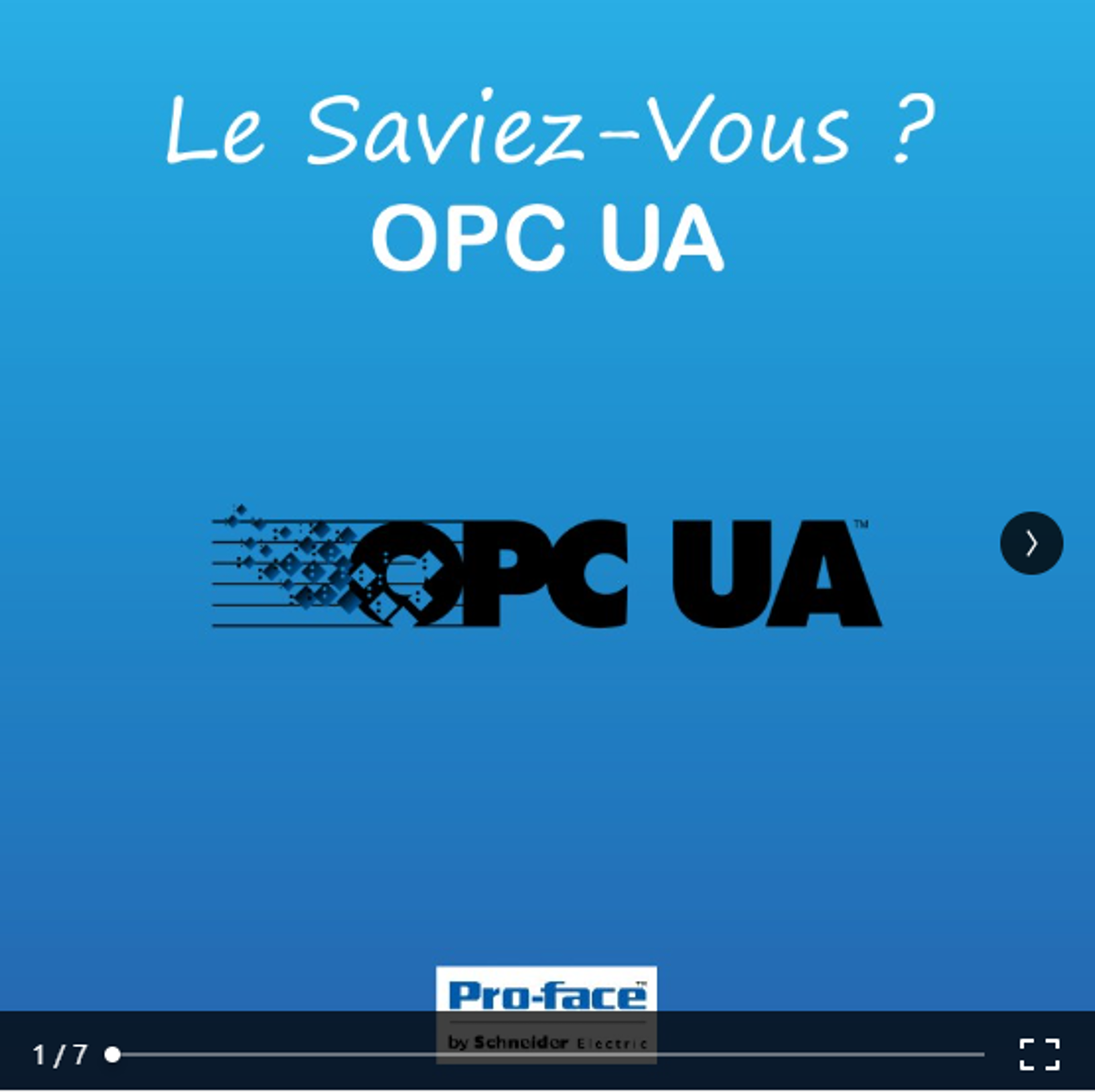 Le saviez-vous ? OPC UA